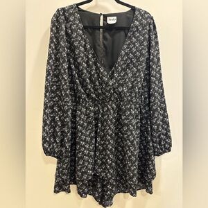 Arula Floral Long Sleeve Mini Dress XL